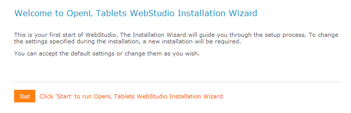 OpenL WebStudio Installation Wizard